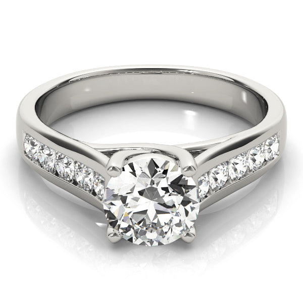 Dazzling Trellis Round Diamond Engagement Ring — 9K/18K Gold & Platinum