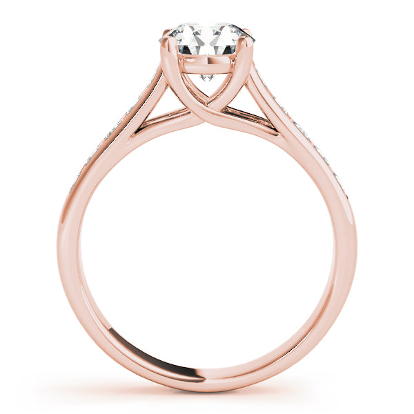 Dazzling Trellis Round Diamond Engagement Ring — 9K/18K Gold & Platinum