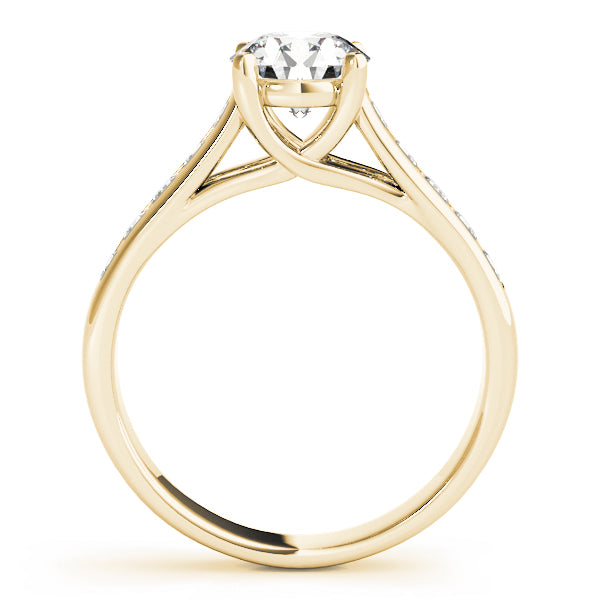 Dazzling Trellis Round Diamond Engagement Ring — 9K/18K Gold & Platinum