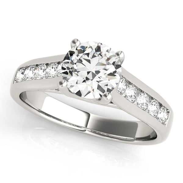 Dazzling Trellis Round Diamond Engagement Ring — 9K/18K Gold & Platinum