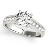 Dazzling Trellis Round Diamond Engagement Ring — 9K/18K Gold & Platinum