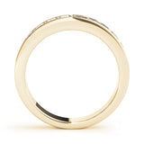 Channel Set Princess Cut Half Eternity Ring in Gold & Platinum