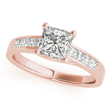 Splendid Trellis Princess Diamond Engagement Ring — 9K/18K Gold & Platinum