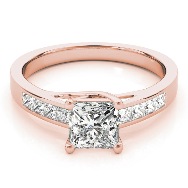 Splendid Trellis Princess Diamond Engagement Ring — 9K/18K Gold & Platinum