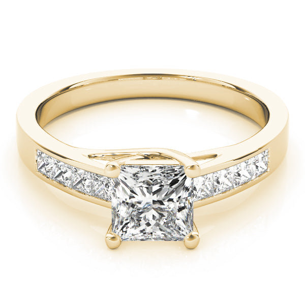 Splendid Trellis Princess Diamond Engagement Ring — 9K/18K Gold & Platinum