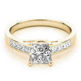 Splendid Trellis Princess Diamond Engagement Ring — 9K/18K Gold & Platinum