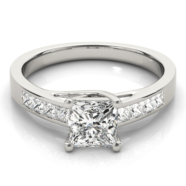 Splendid Trellis Princess Diamond Engagement Ring — 9K/18K Gold & Platinum
