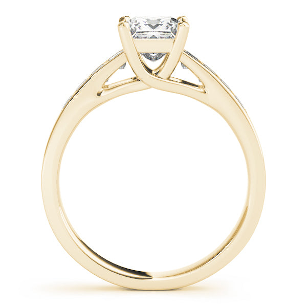 Splendid Trellis Princess Diamond Engagement Ring — 9K/18K Gold & Platinum