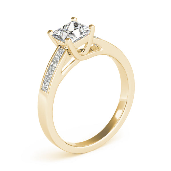 Splendid Trellis Princess Diamond Engagement Ring — 9K/18K Gold & Platinum