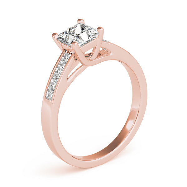Splendid Trellis Princess Diamond Engagement Ring — 9K/18K Gold & Platinum