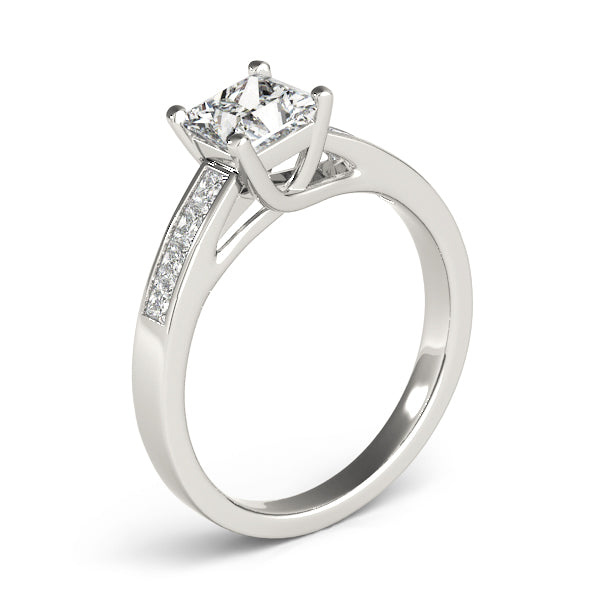 Splendid Trellis Princess Diamond Engagement Ring — 9K/18K Gold & Platinum