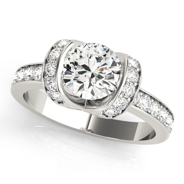 Devoted Prong-Set Round Diamond Engagement Ring — 9K/18K Gold & Platinum