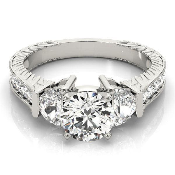Bespoke Fancy Shape Any Shape Remounts Round Diamond Engagement Ring — 9K/18K Gold & Platinum