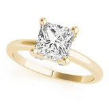 Romantic Solitaires Princess Diamond Engagement Ring — 9K/18K Gold & Platinum