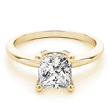 Romantic Solitaires Princess Diamond Engagement Ring — 9K/18K Gold & Platinum