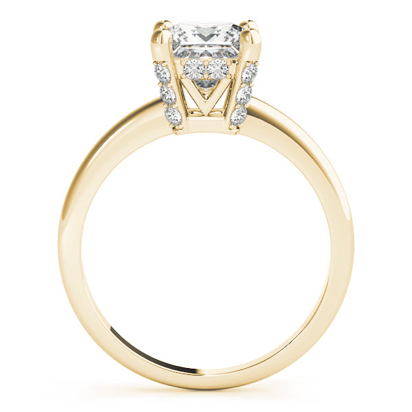 Romantic Solitaires Princess Diamond Engagement Ring — 9K/18K Gold & Platinum