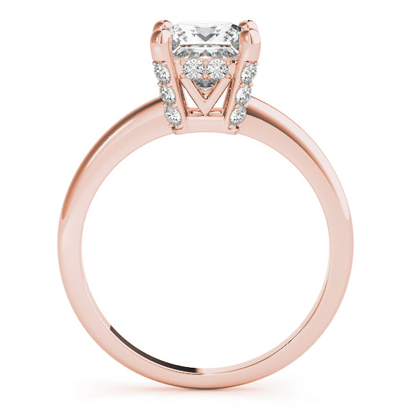 Romantic Solitaires Princess Diamond Engagement Ring — 9K/18K Gold & Platinum
