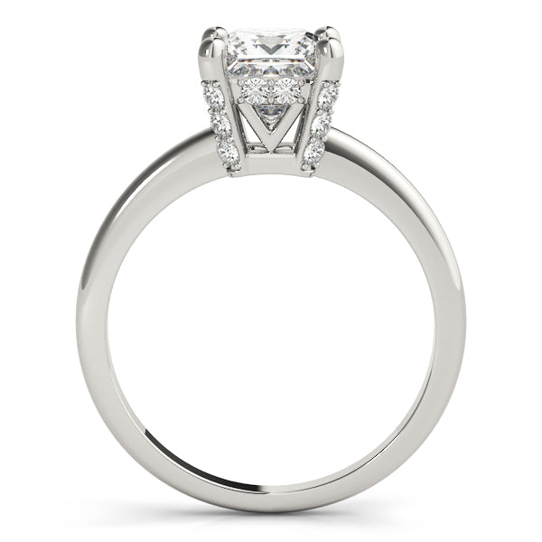 Romantic Solitaires Princess Diamond Engagement Ring — 9K/18K Gold & Platinum