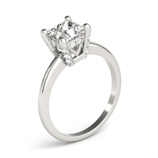 Romantic Solitaires Princess Diamond Engagement Ring — 9K/18K Gold & Platinum