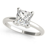 Romantic Solitaires Princess Diamond Engagement Ring — 9K/18K Gold & Platinum
