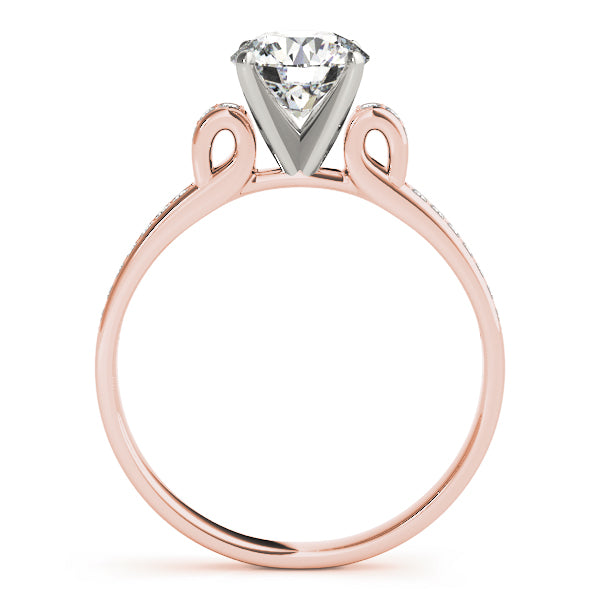Statement Prong-Set Round Diamond Engagement Ring — 9K/18K Gold & Platinum