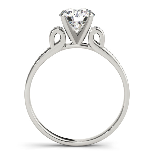Statement Prong-Set Round Diamond Engagement Ring — 9K/18K Gold & Platinum