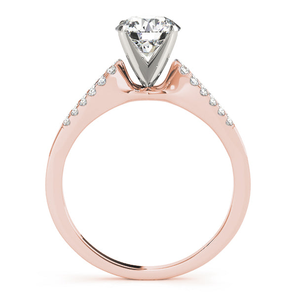 Dazzling Multi-Row Round Diamond Engagement Ring — 9K/18K Gold & Platinum