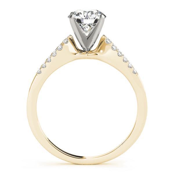 Dazzling Multi-Row Round Diamond Engagement Ring — 9K/18K Gold & Platinum