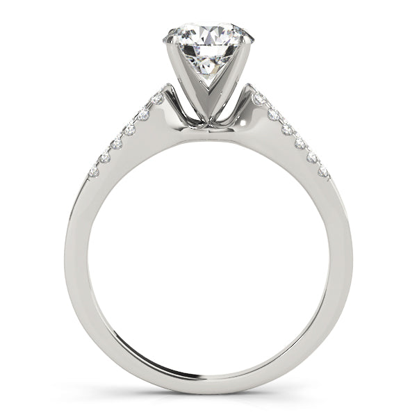 Dazzling Multi-Row Round Diamond Engagement Ring — 9K/18K Gold & Platinum