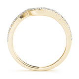Single Row Curved Half Eternity Ring in Gold & Platinum