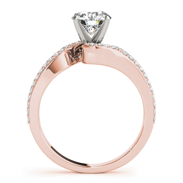 Enchanted Multi-Row Round Diamond Engagement Ring — 9K/18K Gold & Platinum