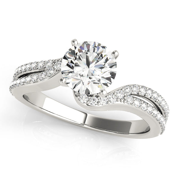 Enchanted Multi-Row Round Diamond Engagement Ring — 9K/18K Gold & Platinum
