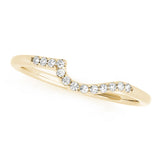 Curved Half Eternity Ring in Gold & Platinum