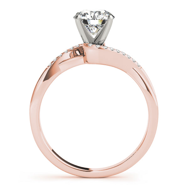 Pristine Bypass Round Diamond Engagement Ring — 9K/18K Gold & Platinum