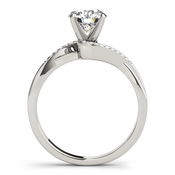 Pristine Bypass Round Diamond Engagement Ring — 9K/18K Gold & Platinum
