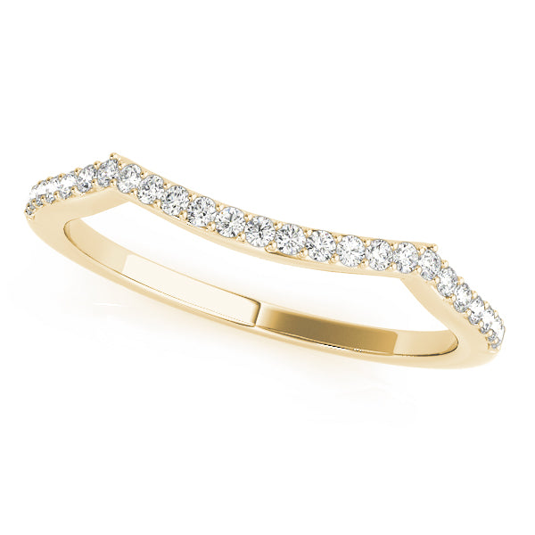 Curved Half Eternity Ring in Gold & Platinum