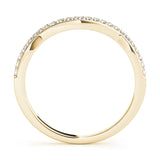 Curved Half Eternity Ring in Gold & Platinum