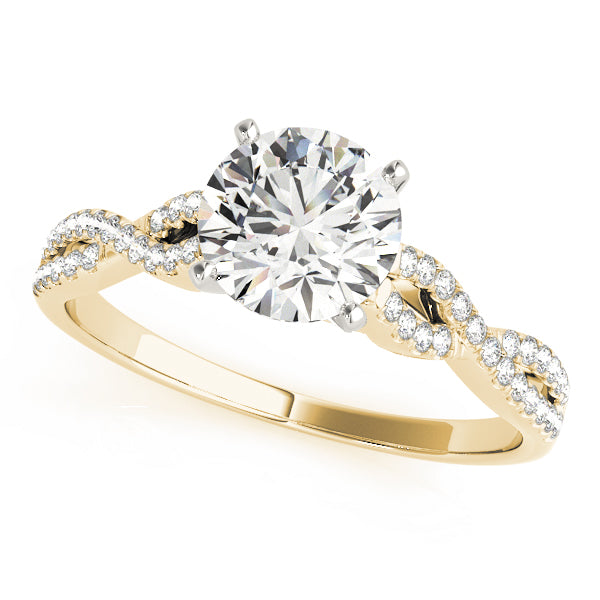 Timeless Multi-Row Round Diamond Engagement Ring — 9K/18K Gold & Platinum
