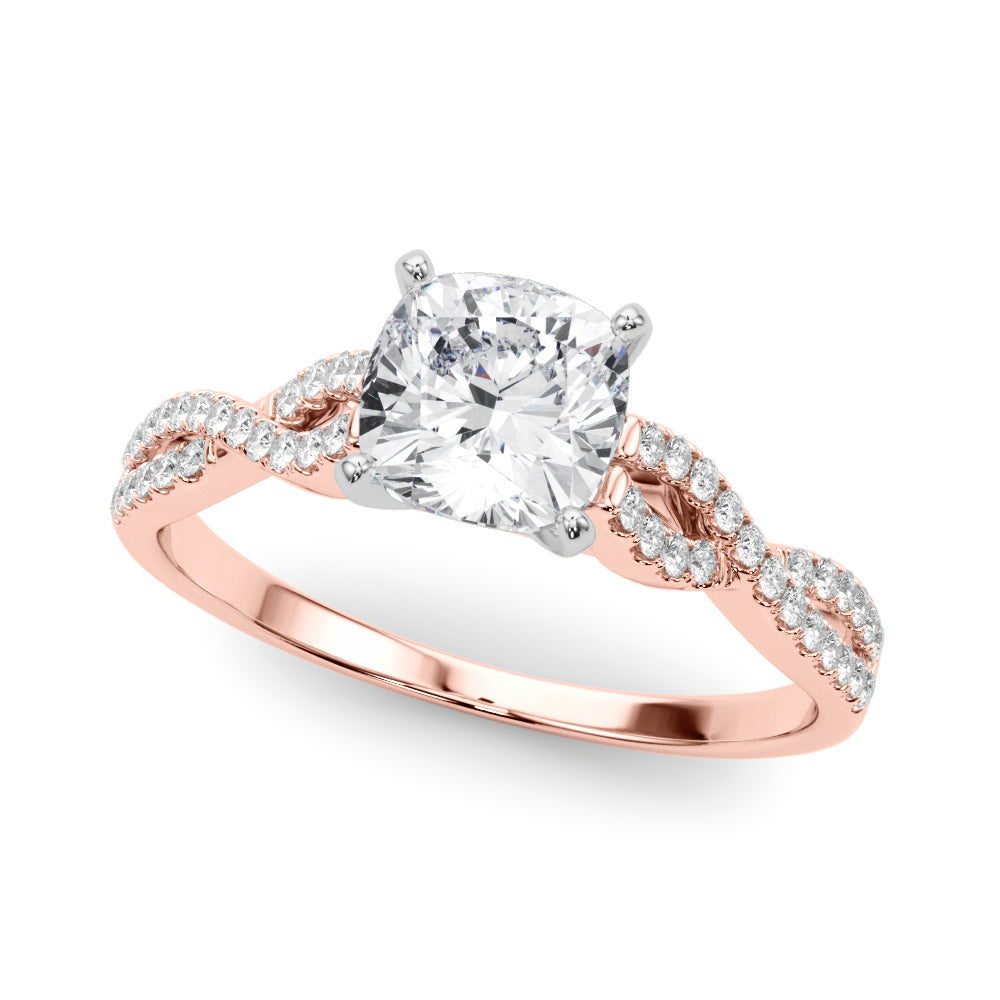 Timeless Multi-Row Round Diamond Engagement Ring — 9K/18K Gold & Platinum