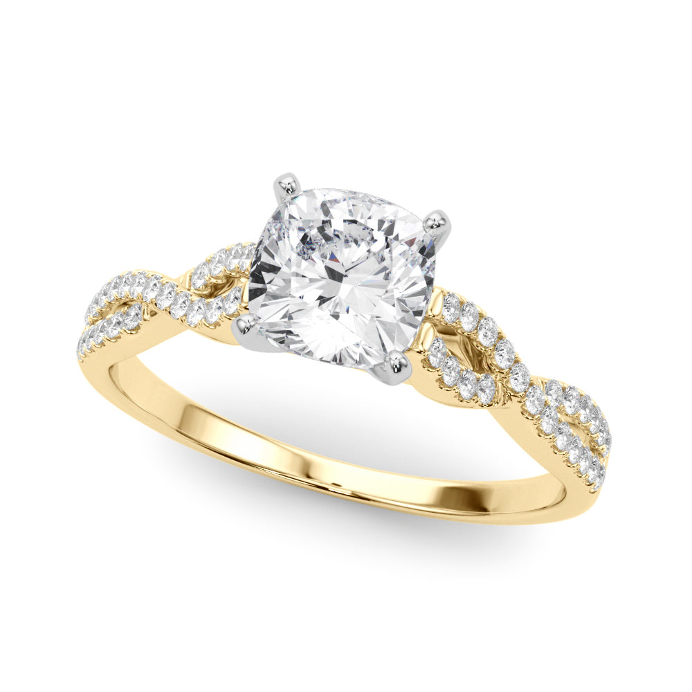 Timeless Multi-Row Round Diamond Engagement Ring — 9K/18K Gold & Platinum