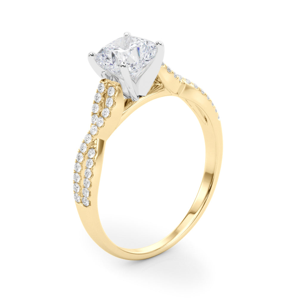 Timeless Multi-Row Round Diamond Engagement Ring — 9K/18K Gold & Platinum