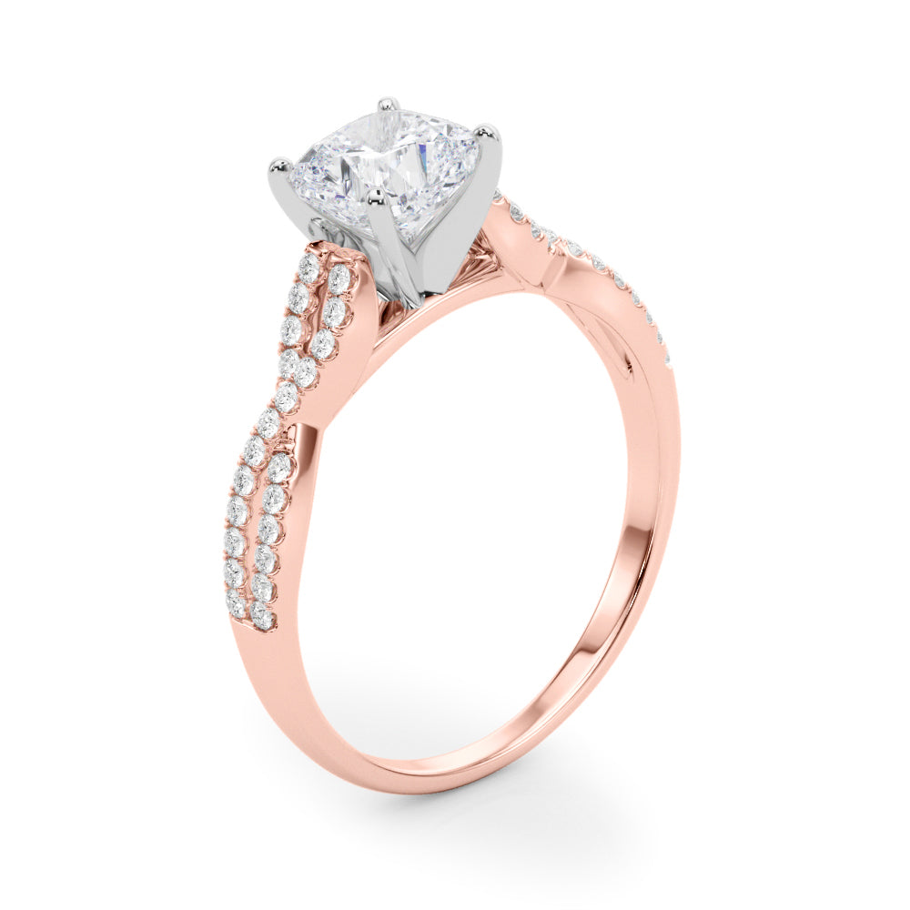 Timeless Multi-Row Round Diamond Engagement Ring — 9K/18K Gold & Platinum