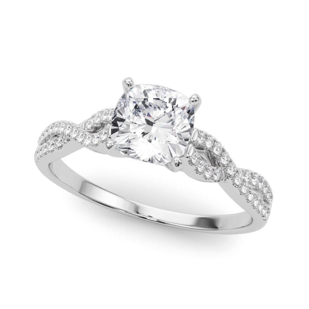 Timeless Multi-Row Round Diamond Engagement Ring — 9K/18K Gold & Platinum