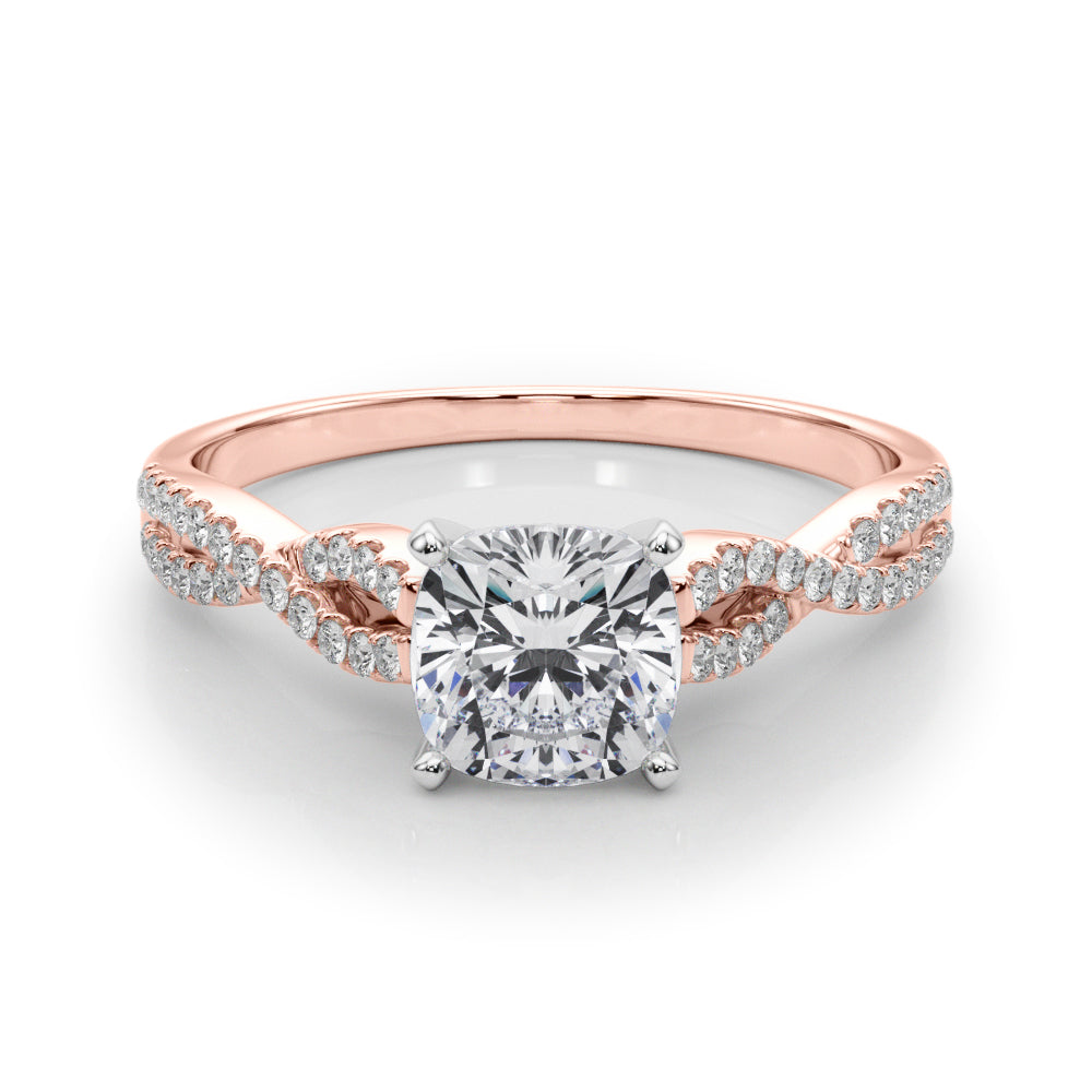 Timeless Multi-Row Round Diamond Engagement Ring — 9K/18K Gold & Platinum