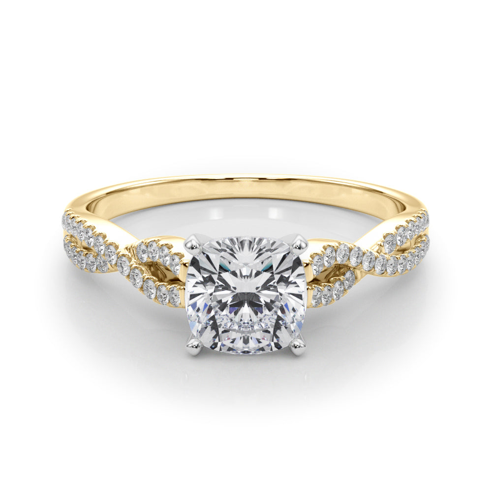 Timeless Multi-Row Round Diamond Engagement Ring — 9K/18K Gold & Platinum