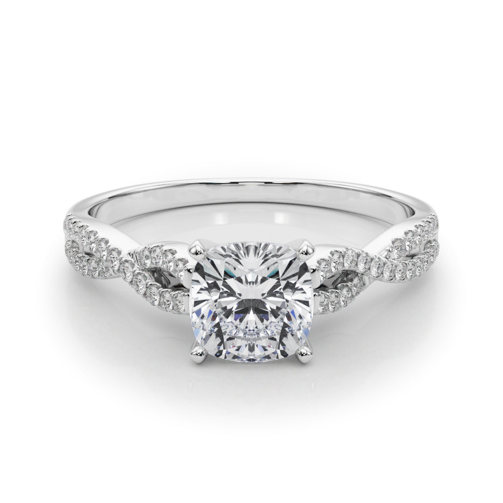 Timeless Multi-Row Round Diamond Engagement Ring — 9K/18K Gold & Platinum
