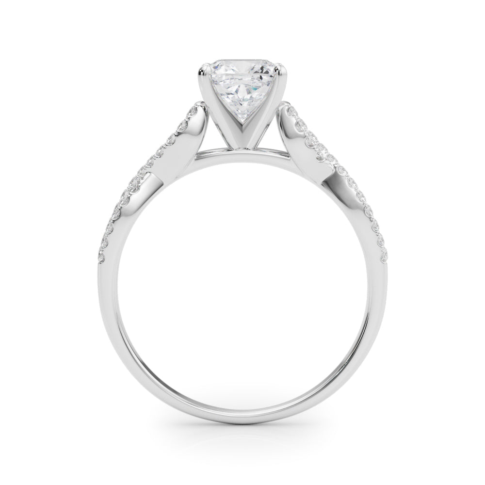 Timeless Multi-Row Round Diamond Engagement Ring — 9K/18K Gold & Platinum