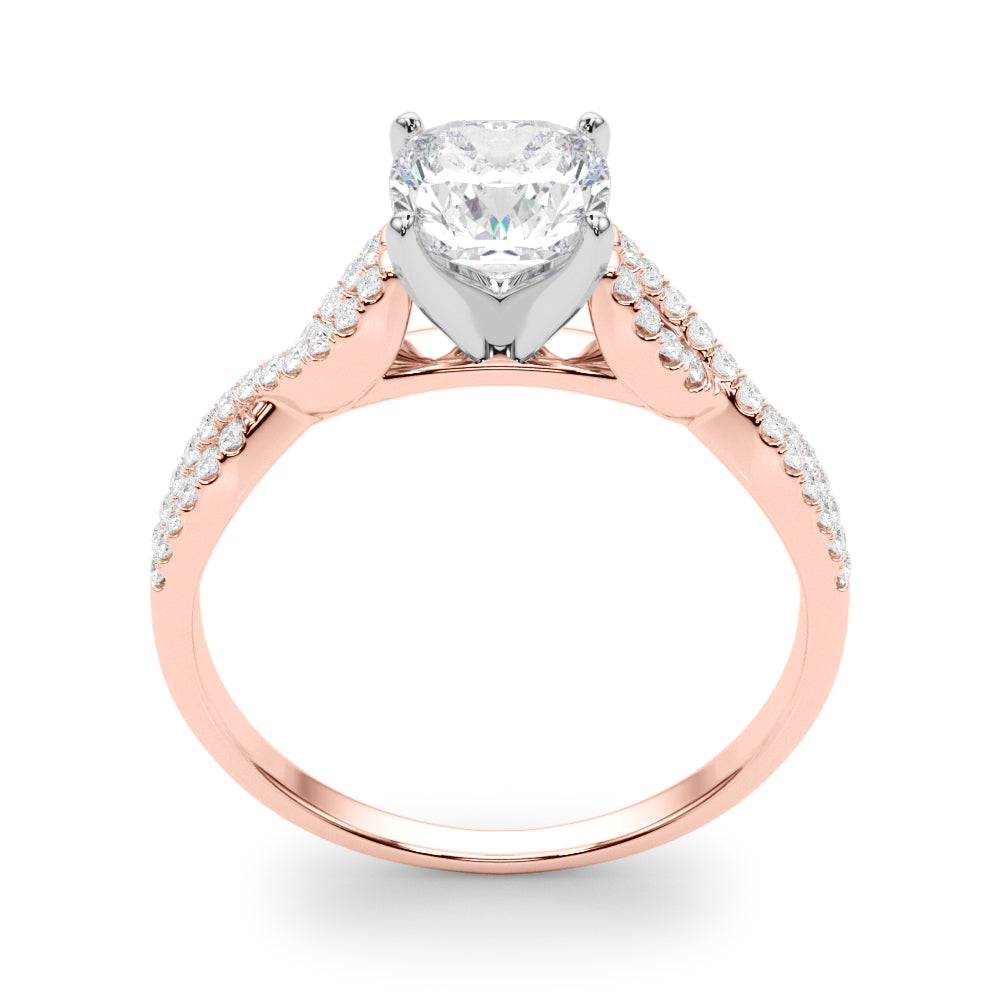 Timeless Multi-Row Round Diamond Engagement Ring — 9K/18K Gold & Platinum