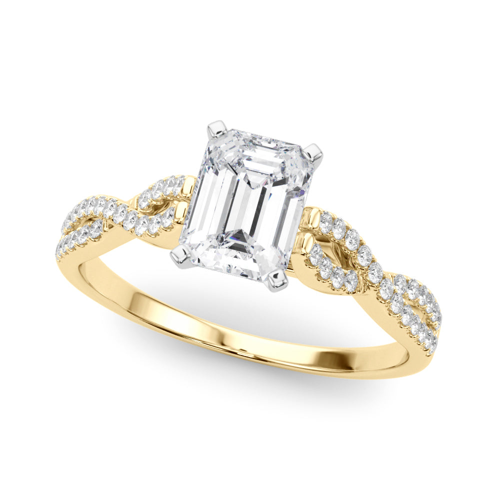 Timeless Multi-Row Round Diamond Engagement Ring — 9K/18K Gold & Platinum