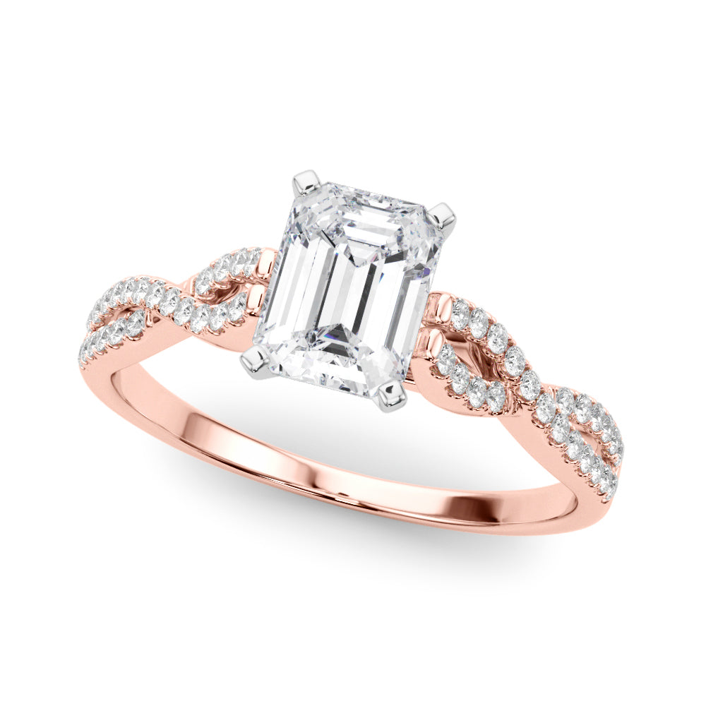 Timeless Multi-Row Round Diamond Engagement Ring — 9K/18K Gold & Platinum